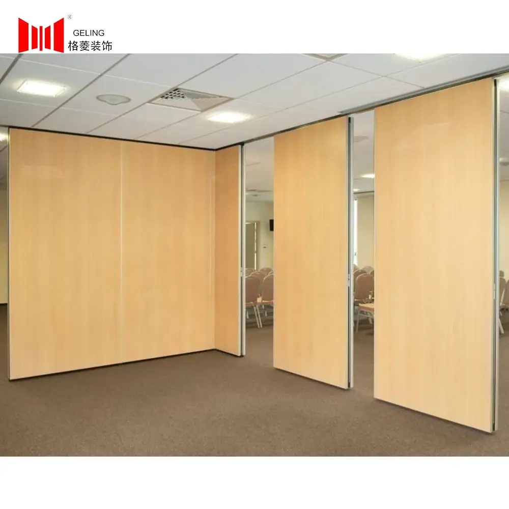 65mm thick cheapest sound proof acoustic mdf surface foldable movable partition wall dealers