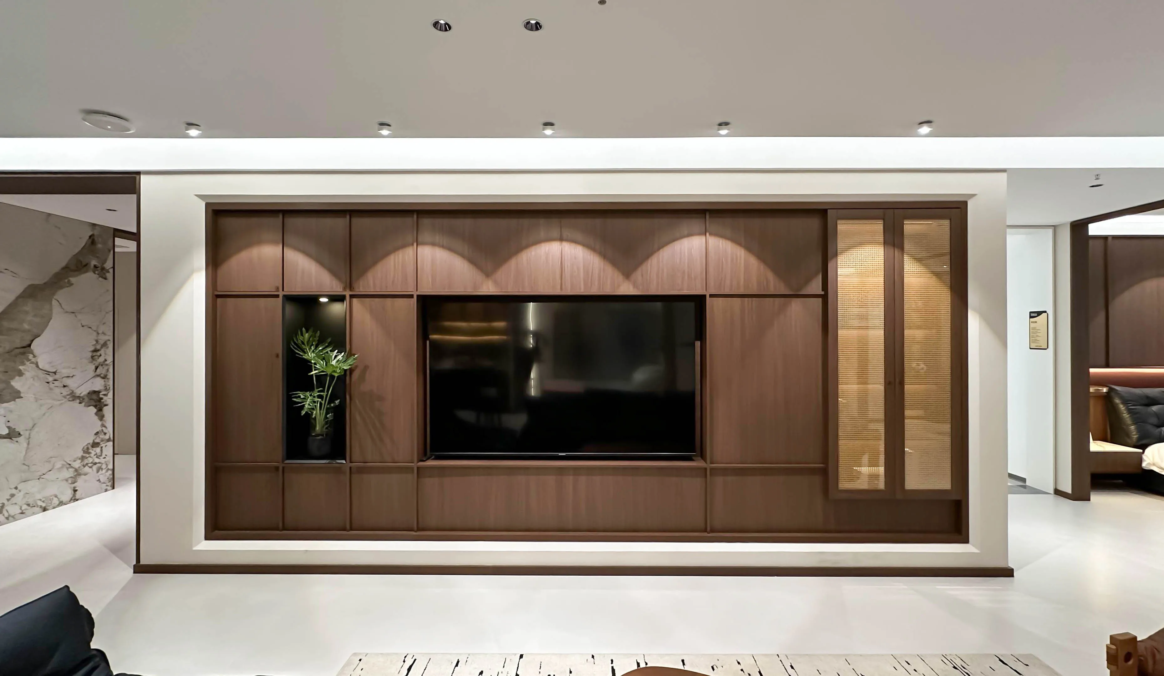 Living Room TV counter Living Room Furniture Southeast Asian Style Rattan Woven Door