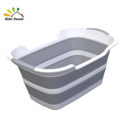 Baby tub Pet Tub Portable Washing Tub Foldable Multifunction Collapsible Plastic Laundry Basket Storage Basin Shower Basin