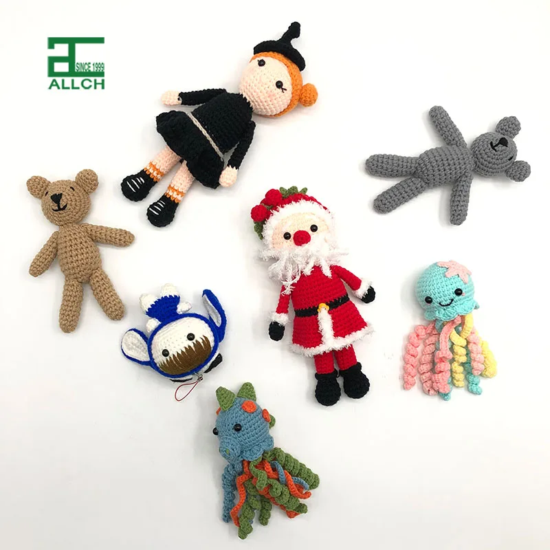 ALLCH Custom Handmade Cotton Plush Infant Newborn Baby Crochet Doll Stuffed Animal Toy