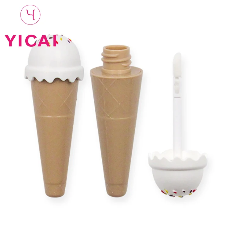 
Manufacturers Direct Low Price 10ml Plastic Ice Cream Popsicle Shape Labial Glair Lip Gloss Tube 