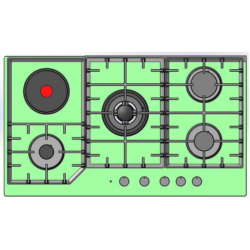 Кухонная утварь со встроенной 4 конфоркой гибридная плита 3 газовые 1 одиночная электрическая инфракрасная Индукционная керамическая