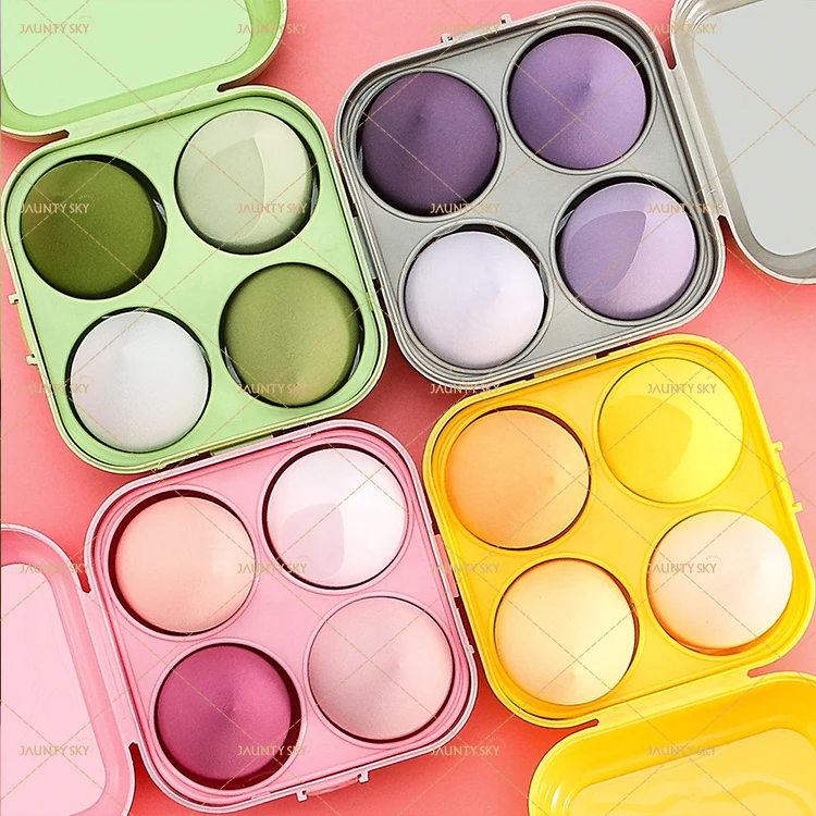 Beauty Sponge Foundation Applicator Sponges Free Sponges Blender Bag Makeup Tool Beauty Egg Puff Latex Jaunty Sky Customized