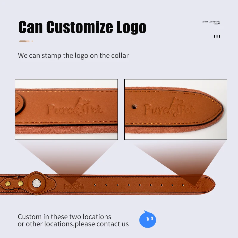 Custom Pet Supplies Petshop Products 2022 Top Quality Genuine Leather GPS Tracking Dog Collar