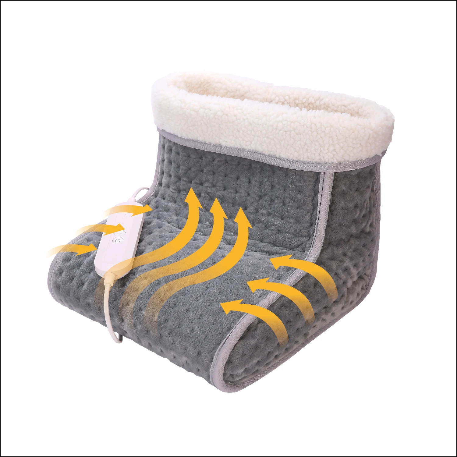 Home Use Gray Customized Portable Electric Heated Foot Warmer with Controller