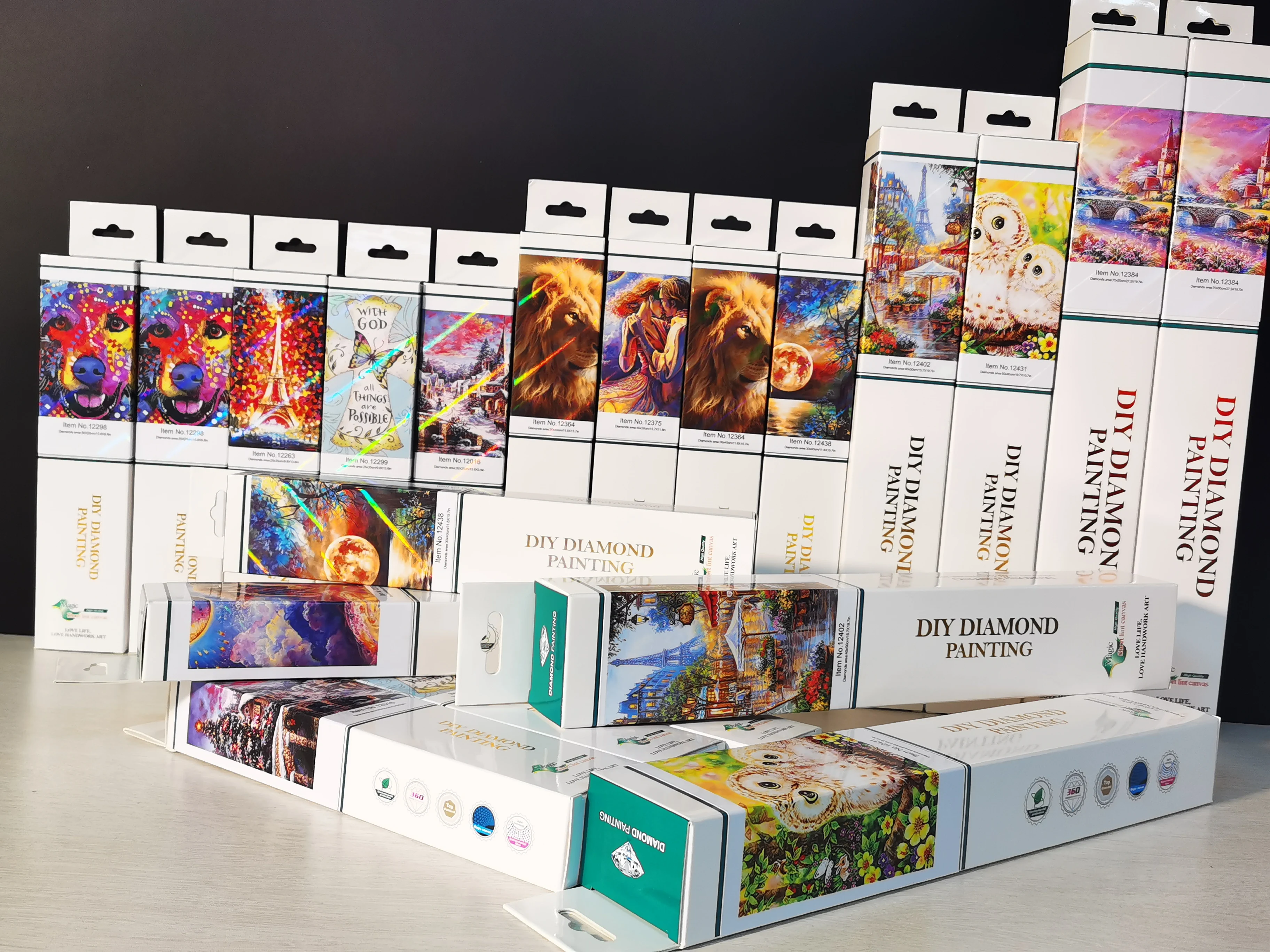 Home Kids Canvas Painting Set Frameless Scenery Wall Art Picture Christmas Gift Beautiful Oil Paintings Paris Street Scenes