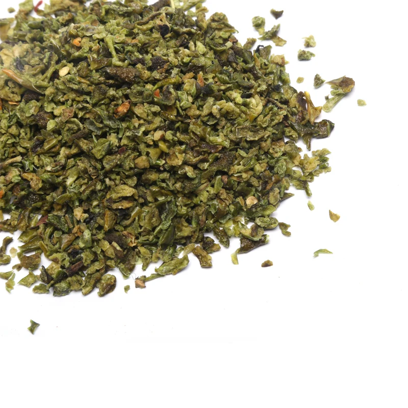 Liansheng Natural Healthy Dried Vegetables Manufacturer Dried Green Bell Pepper Granules Dehydrated Green Bell Pepper