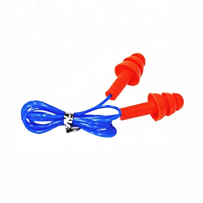 Безопасные трехслойные Ce Ansi As/nzs сертифицированные 32db Проводные Беруши Многоразовые силиконовые беруши с