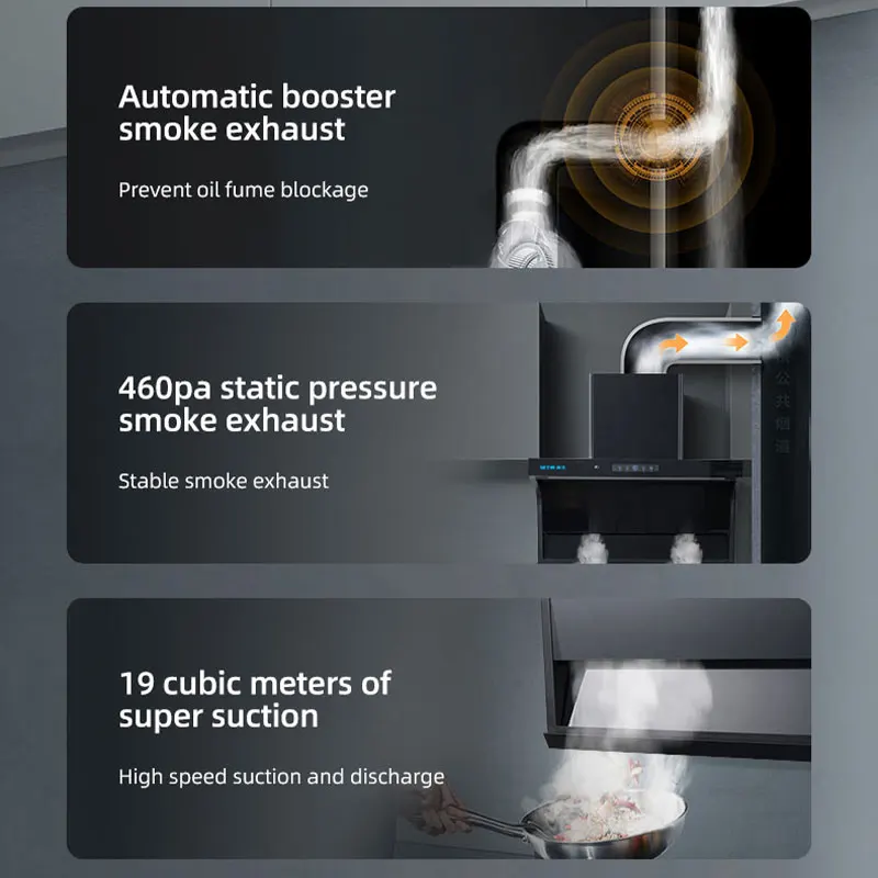 OEM/ODM Good Quality Stainless Steel Wall Hood Oem Cooker Hood Electric Kitchen Chimney Extractor