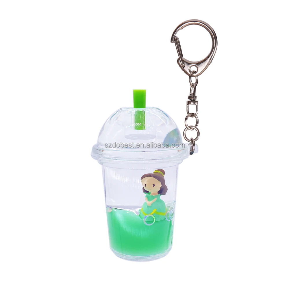 Hot sale popular romantic princess pattern floater custom logo keychain wholesale in bulk