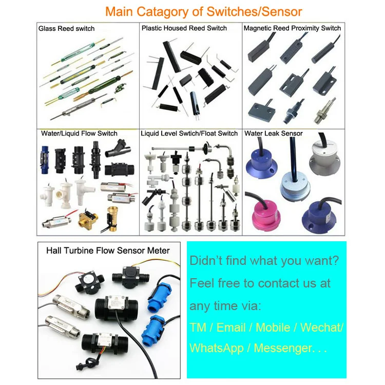 10mm /  14mm NC / NO / CO magnetic contact reed switches sensor for intelligence home appliance