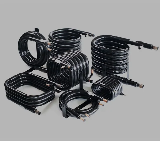 Медная трубка 5hp коаксиальный теплообменник типа А для теплового насоса