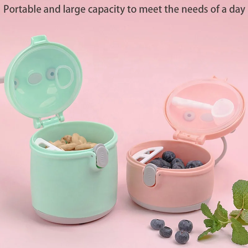 2020 New BPA Free Travel Portable Baby Formula Dispenser With Scoop/Milk Powder Container Food Storage Cup