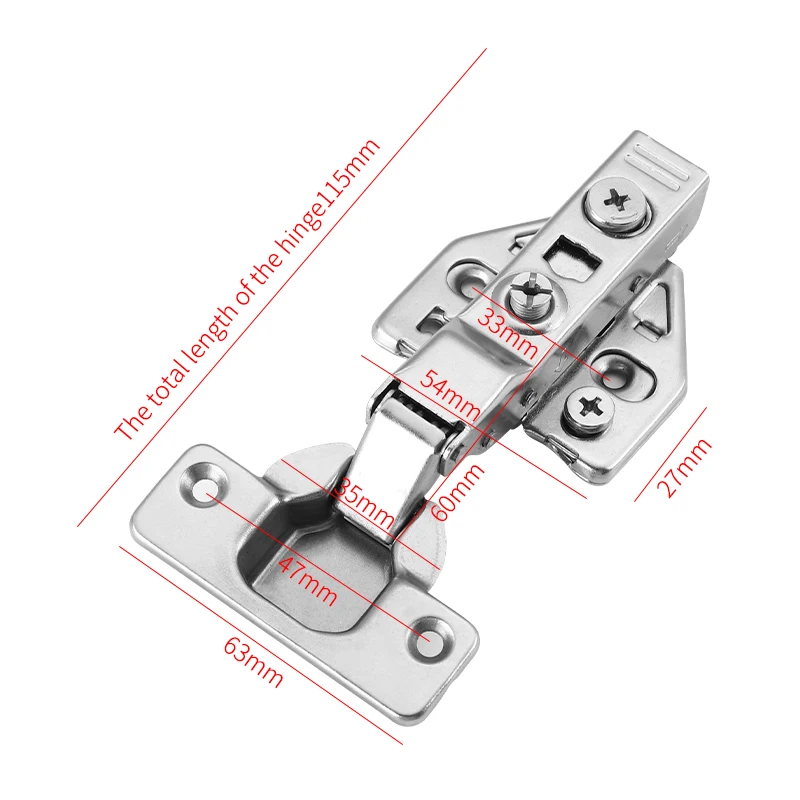 Hot Sale Soft Closing Iron Clip On adjustable Cabinet Door 3d Hydraulic Hinge