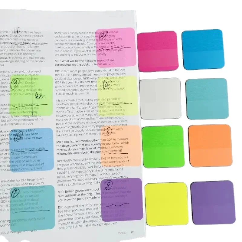 Price Cheap Hot Selling 3X3 Inch Multi Color Student Sticky Note Pad 10 Colors Adhesive Stationery Sticky Note For School Office