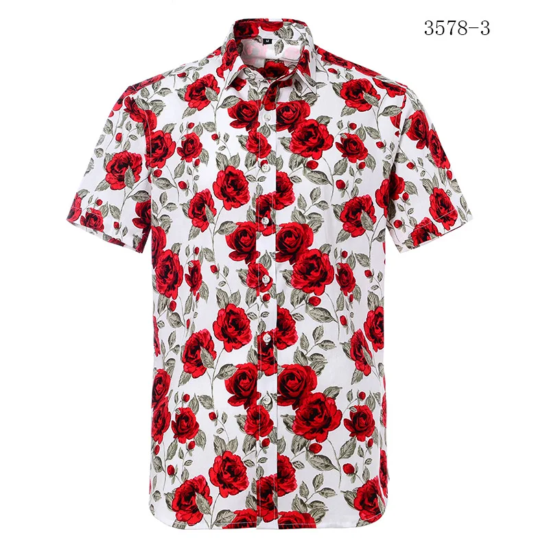 OEM Design Sublimation Print Summer Beach Short Sleeve Hawaiian Shirt Custom Digital Printing Men Shirts For Mens