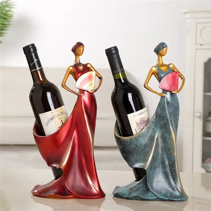 
polyresin wine bottle holder resin Wine Holder Tall Drink Giraffe Animal Tabletop Single Wine Accessory Bottle Holder Women &nbsp;Wine Bottle Holder