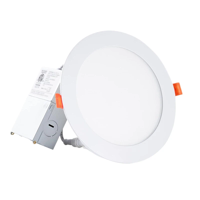 Custom 12-Pack 5CCT Ultra-Thin 9W 12W Dimmable SMD LED Ceiling Panel Light Junction Box Modern Design Factory ETL Approved IP44