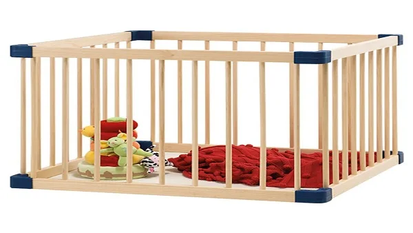 JollyBaby Wooden Folding Baby Playpen  Wood Baby Fence Big Siz  61cm natural wooden playpen