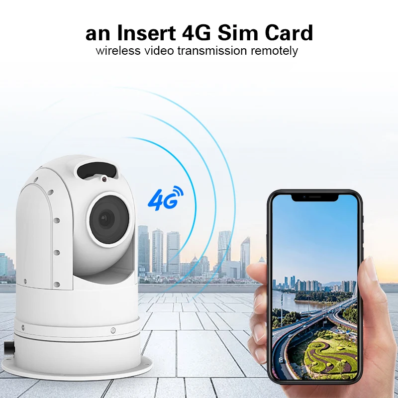 Starlight Full Color Vehicle Series Camera P2P Mini Vehicle IP PTZ Camera Car Equipment Long Range Vehicle Roof Mount PTZ Camera