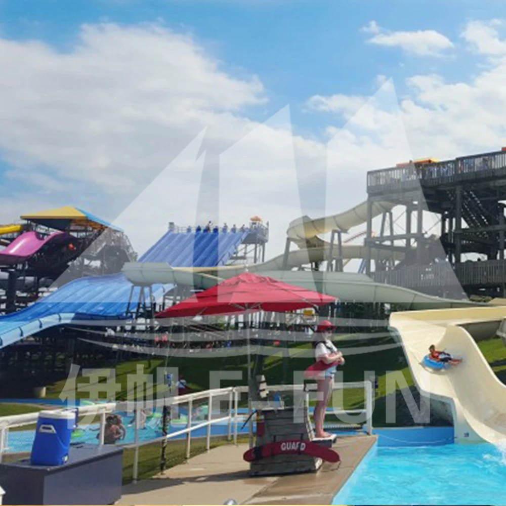 Rainbow Fiberglass Water Slides Water Park Slides Aqua Park Equipment