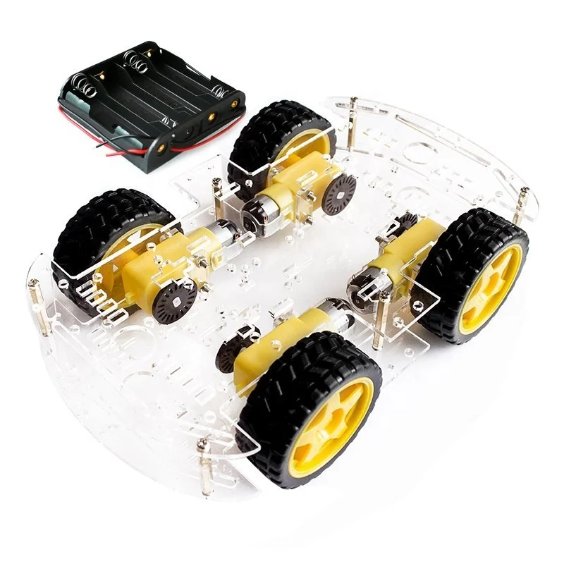Smart Car Kit 4WD Smart Robot Car Chassis Kits Car With Speed Encoder and Battery Box Diy Electronic Kit for Arduino