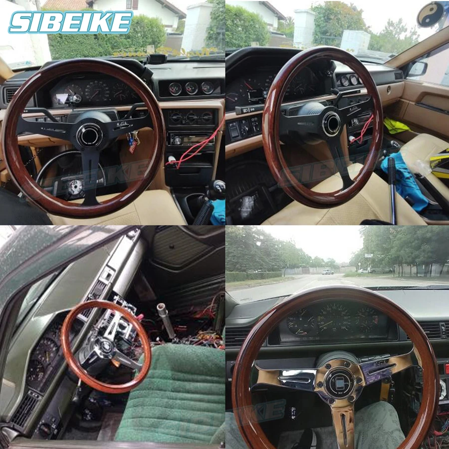 358mm Copy Wood Steering Wheel Retro Car 14inch Wooden Look Steering Wheel