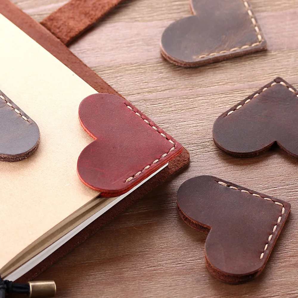  1 Pack Handcrated Vintage Leather Bookmarks For Book Corner Genuine Bookmark