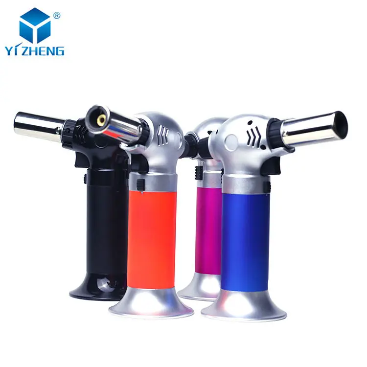 Индивидуальный логотип Креативный струйный ветрозащитный уличный кухонный нагревательный факел для приготовления пищи Бутановая Зажигалка