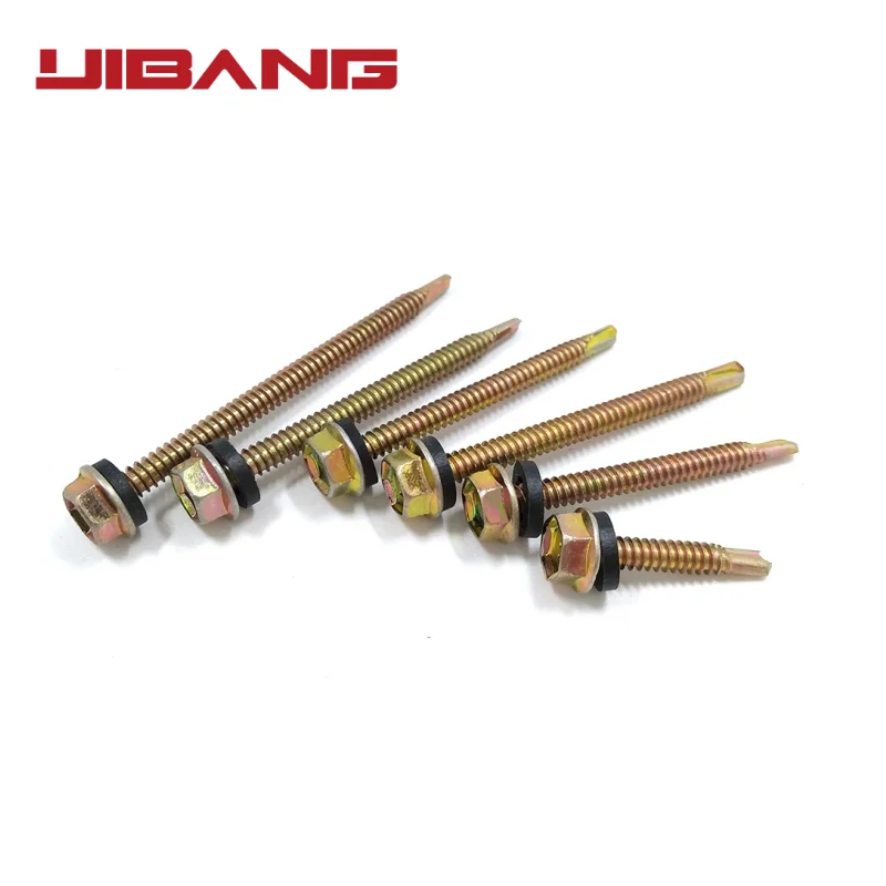 Tekscrew manufacturer #12X50 #12x45 Yellow Zinc c1022a Tek Screws for roofing to Philippines Market