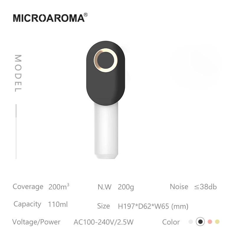 MICROAROMA New designed Wholesale Wall Plug Aroma diffuser Bluetooth Control for home shopping mall