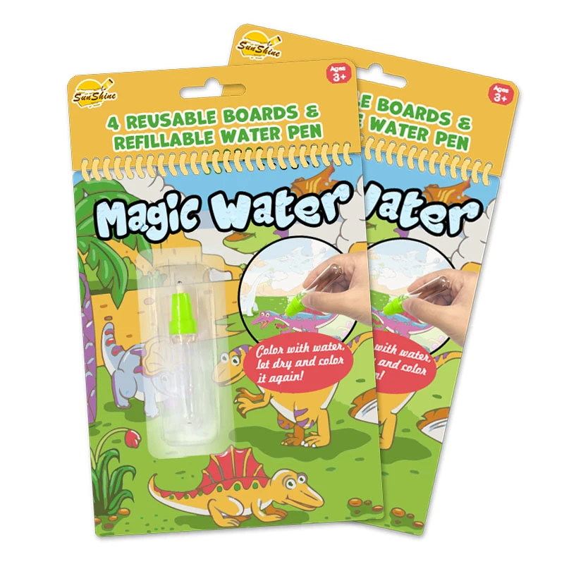 Sale Kids Water Reveal Activity Reusable Water Painting Magic Coloring Book With Pen