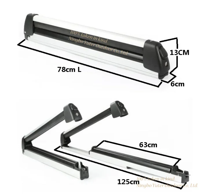 Aluminum car roof snowboard rack ski rack