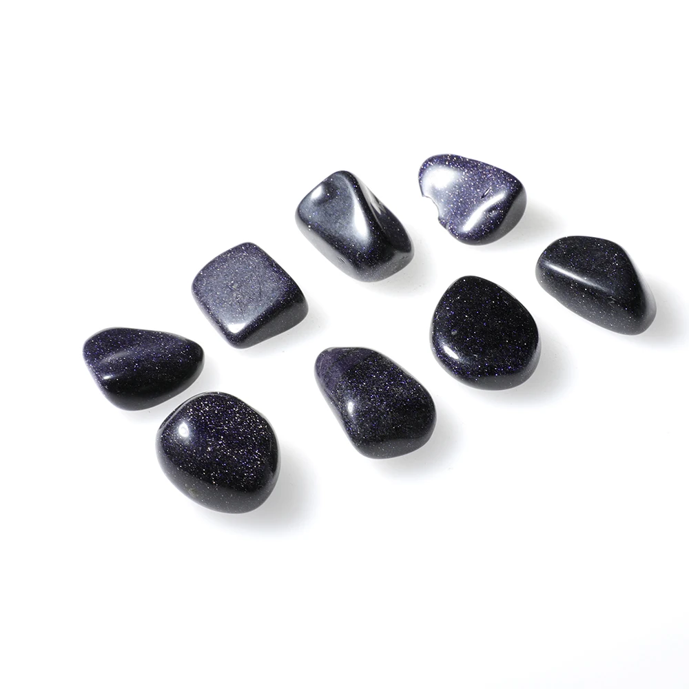 Natural Blue Sandstone Gravel Beads Irregular Undrilled Healing Stone For Jewelry Making Fish Tank Bonsai Decoration Garden