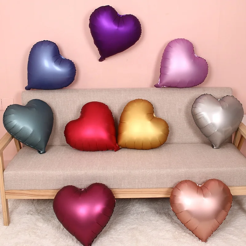 Wholesale 18 Inch Globos Metallic Multi-Color Heart Star Shaped Aluminium Balloons For Party Decoration