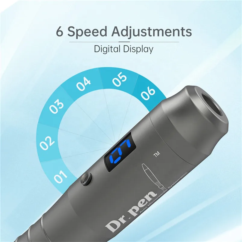 2022 hot sell Electric wireless derma pen Dr pen M8 Digital Display 6 Speeds for anti aging