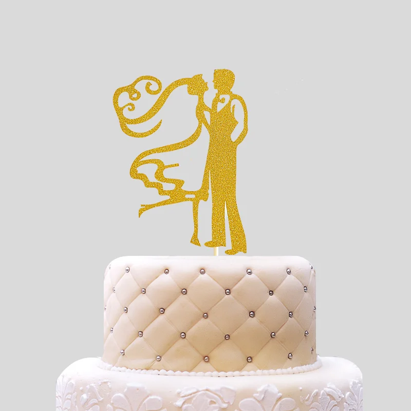 Gold  wedding  Bride To Be cake toppers for wedding bachelorette bridal shower party decoration supplies