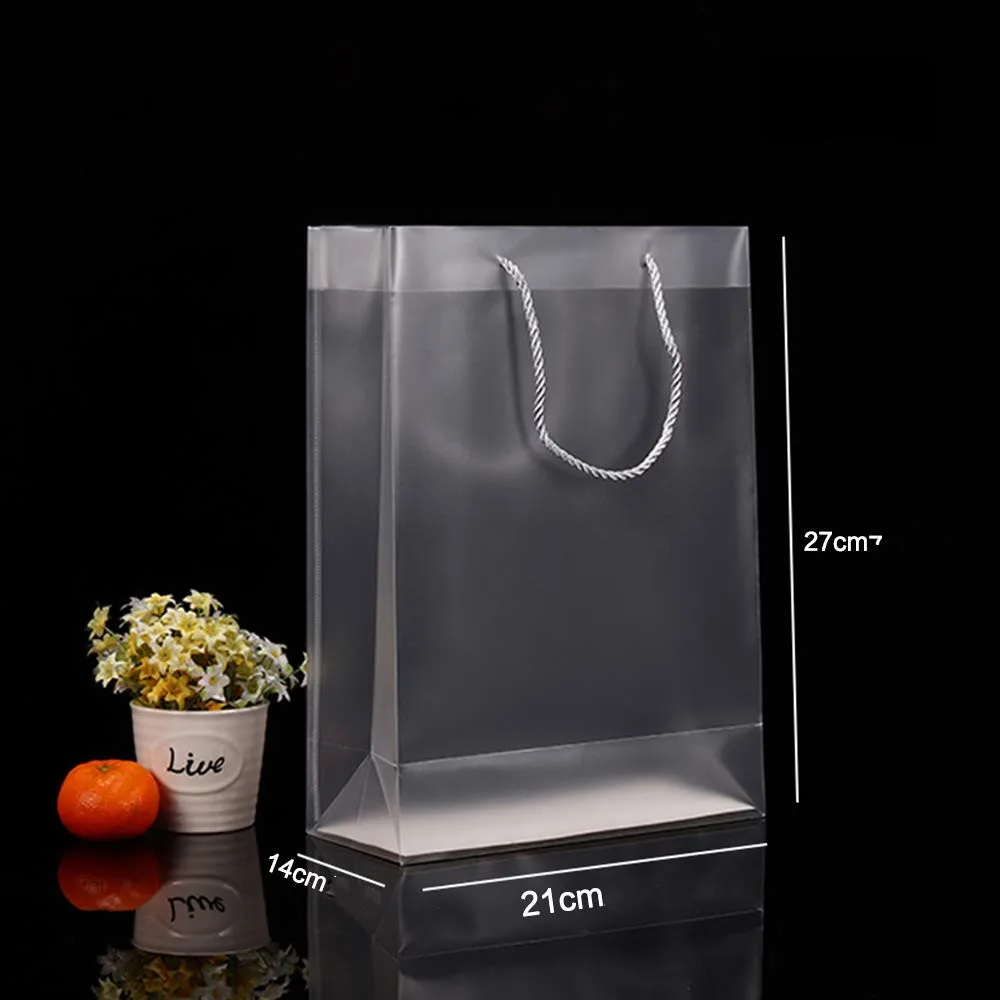 High quality plastic makeup cosmetic clothes PVC transparent tote bag blank handbag