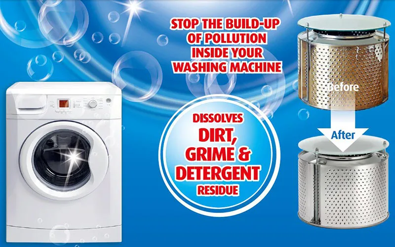250g 3 in 1 Washing Machine Cleaner Agent Powder, Dishwasher Machine Descaler