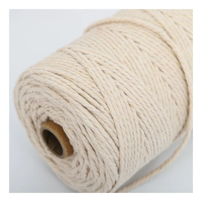 Cotton macrame cord natural colour 3mm 4mm 5mm 6mm 8mm 10mmTwisted