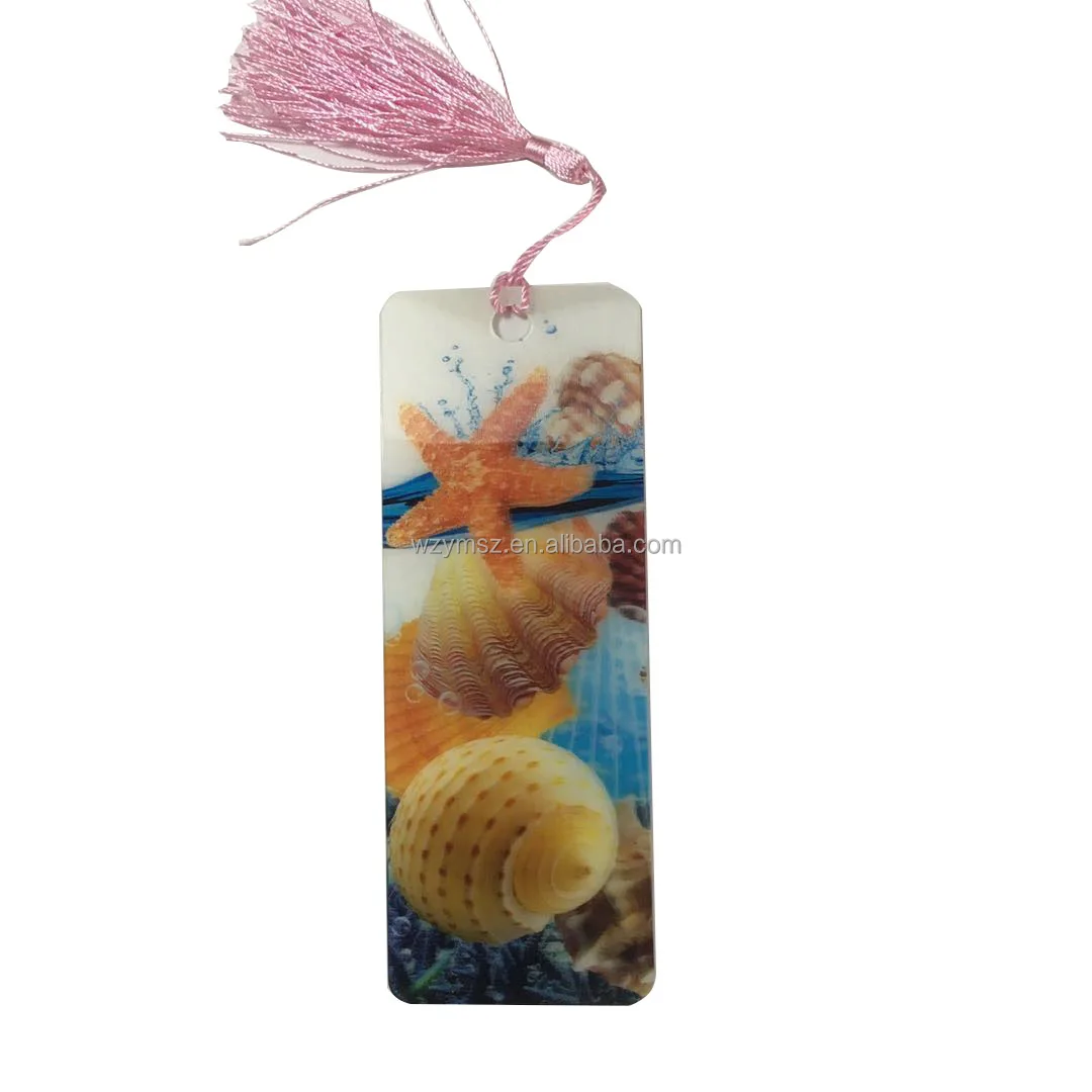 Custom 3D Lenticular Bookmark with Tassel Personalized plastic Bookmark for Automotive and Education