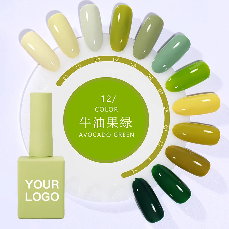 new products esmalte en gel soak off semi permanent printer uv nail color resin gel polish set custom logo