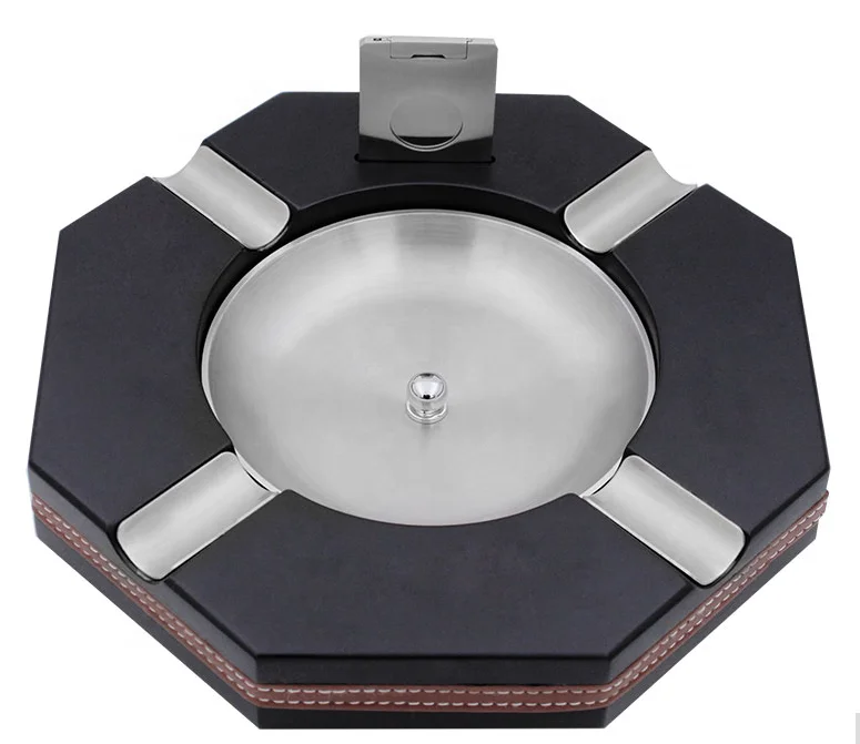 COHIBA Wooden Meatal Cigar Ashtray