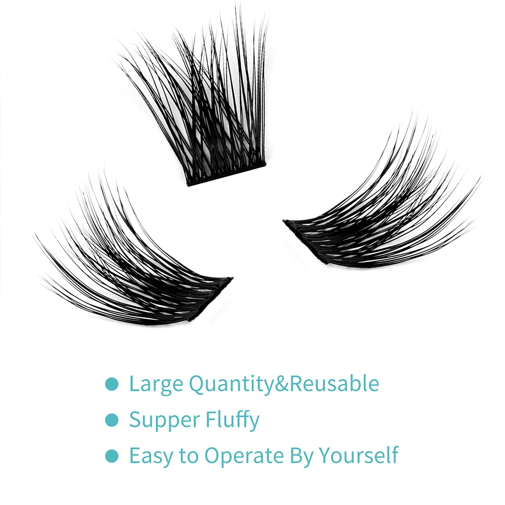8-20mm Segmented Eyelash Cluster False Eyelashes Custom Logo Lash Natural Fluffy Private Label Diy Lash Extension