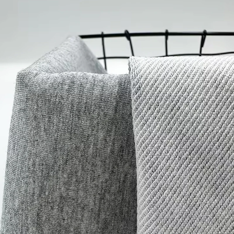 Poly Cotton Twill CVC Clothing Hoodie Tracksuit Fabric 70%Cotton 25%Polyester 5%Spandex Breathable Custom Textile Fabric