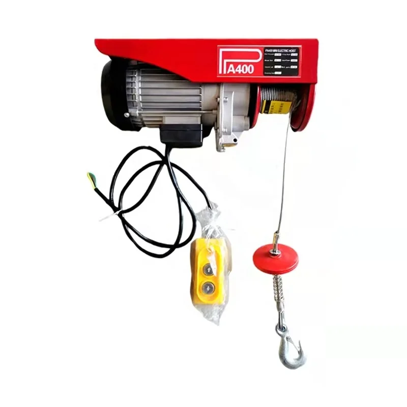 220V pa500 mini electric hoist winch with 12m lifting height