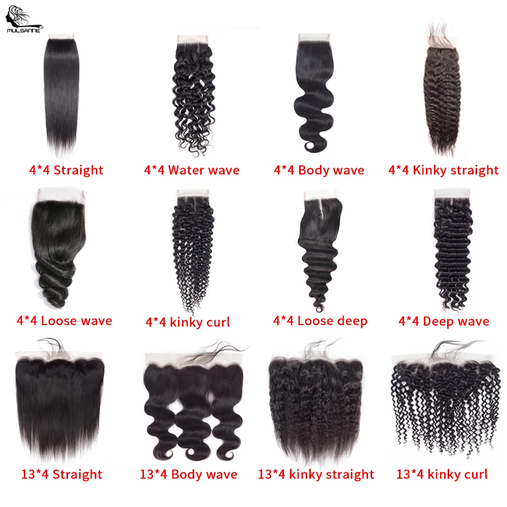 wholesale human hair13*4 13*6 ear to ear lace closure,4*4 5x5 6x6 7x7 lace closure,free/mid/3 way part swiss lace front closure