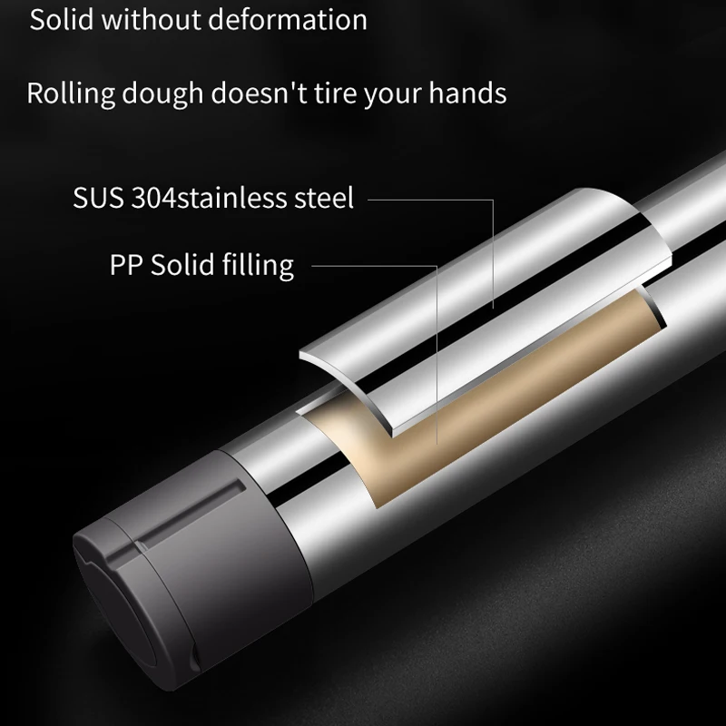 New Product Adjustable Stainless Steel Rolling Pin For Home Use Custom