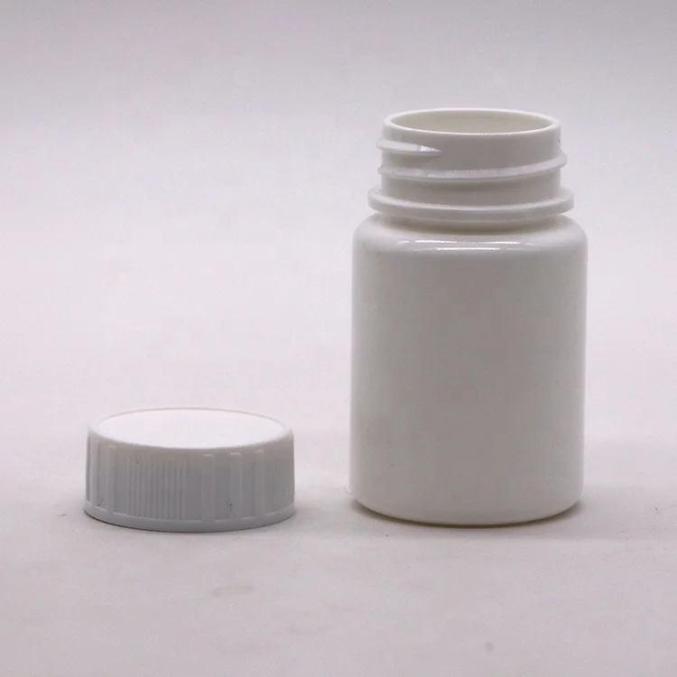 Пластиковая бутылка малого объема 40 мл HDPE с винтовой крышкой с печатной этикеткой на заказ, для таблеток, капсул, таблеток, бутылка 40 куб. См