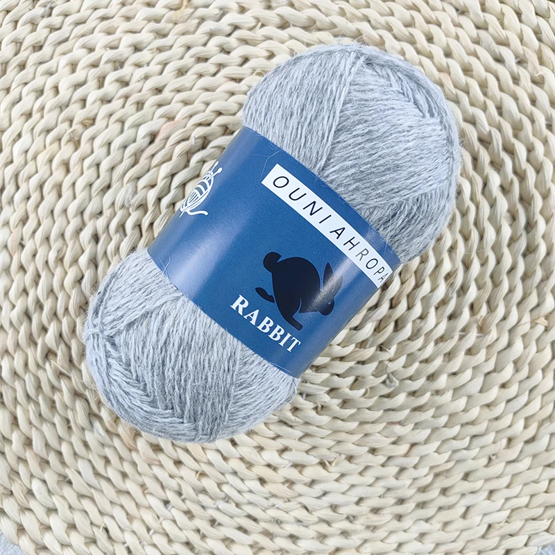 wholesale 2/14NM fancy blended knitting melange Hand yarn   long hair mink yarn 60% Angora rabbit  40% Nylon f